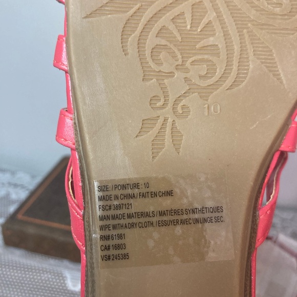 Bella Floral Wedge Sandal by Avon in coral - Picture 4 of 9